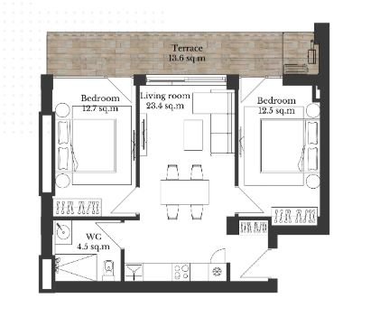 2bedroom 68.5