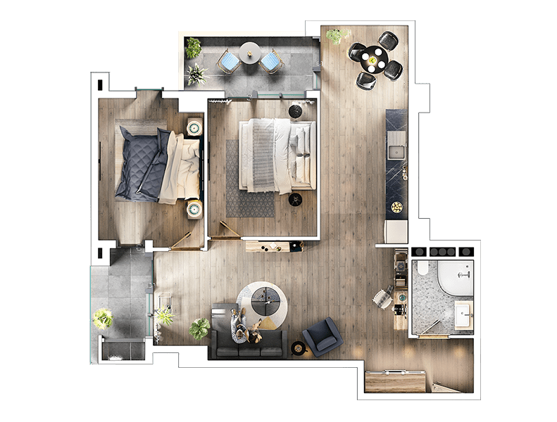 84.5 2bedroom